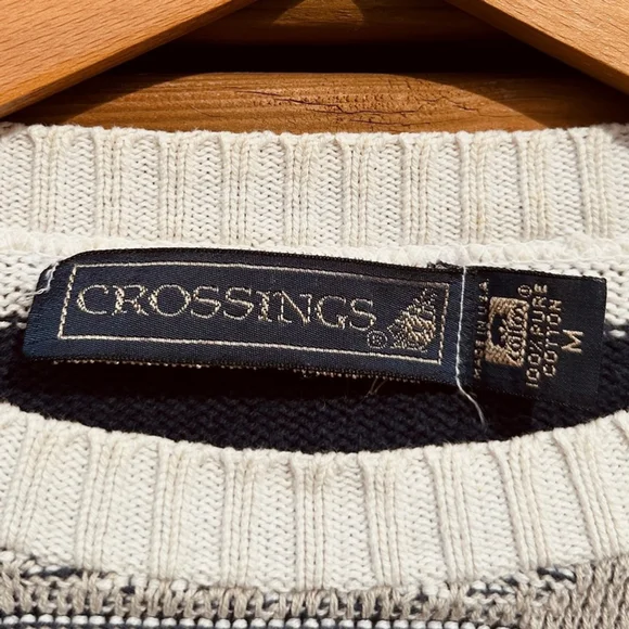 Vintage Crossings Cotton Crewneck Sweater - nautical theme - Size M - Picture 6 of 7